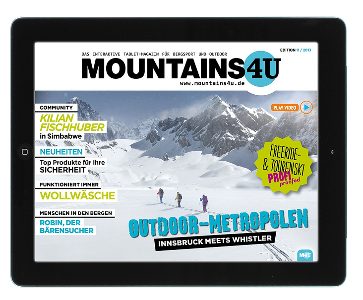 Mountains4U, interaktives Magazin für Bergbegeisterte