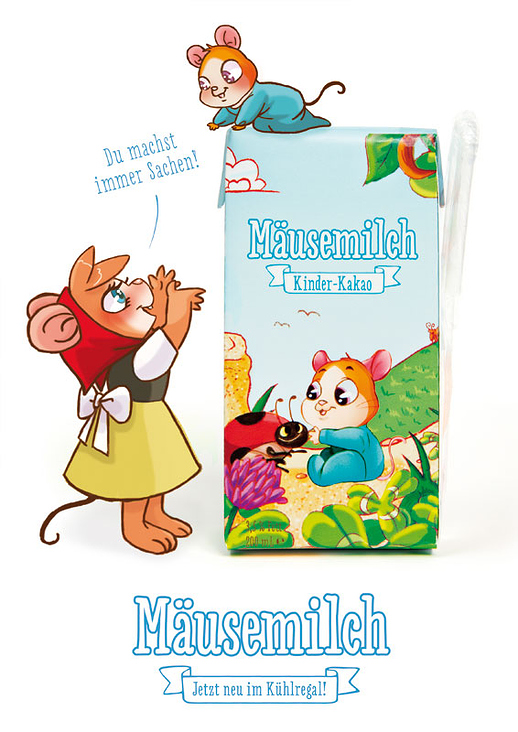 Produkt- und Plakatdesign „Mäusemilch“