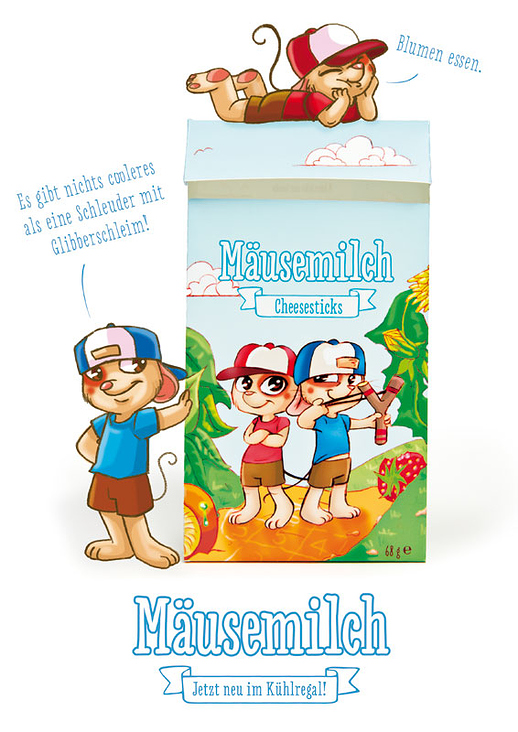 Produkt- und Plakatdesign „Mäusemilch“