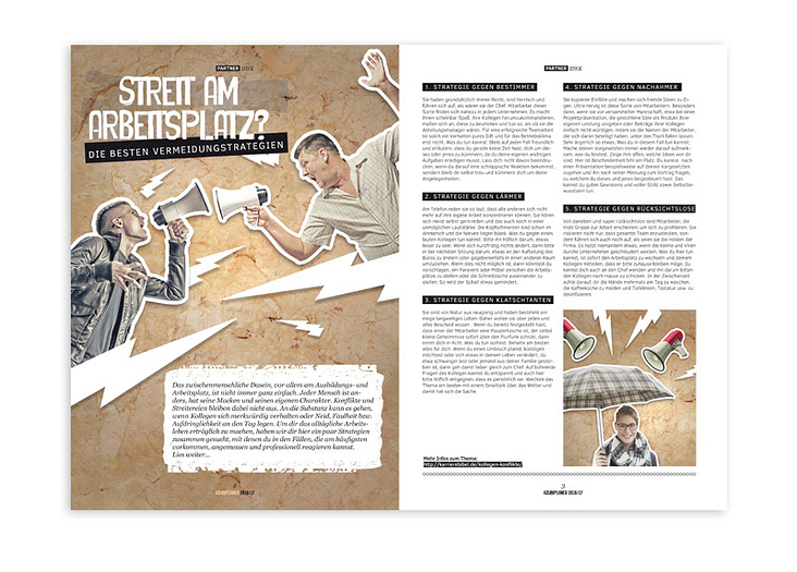 AzubiPlaner (Magazin) – Doppelseiten-Layout