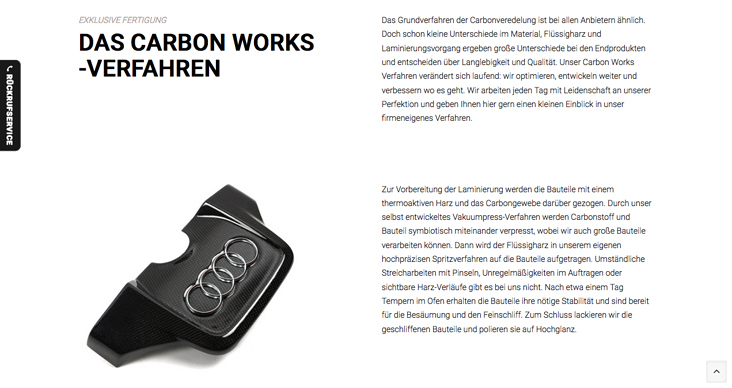 Textbeispiel Carbon Works Berlin Das Verfahren