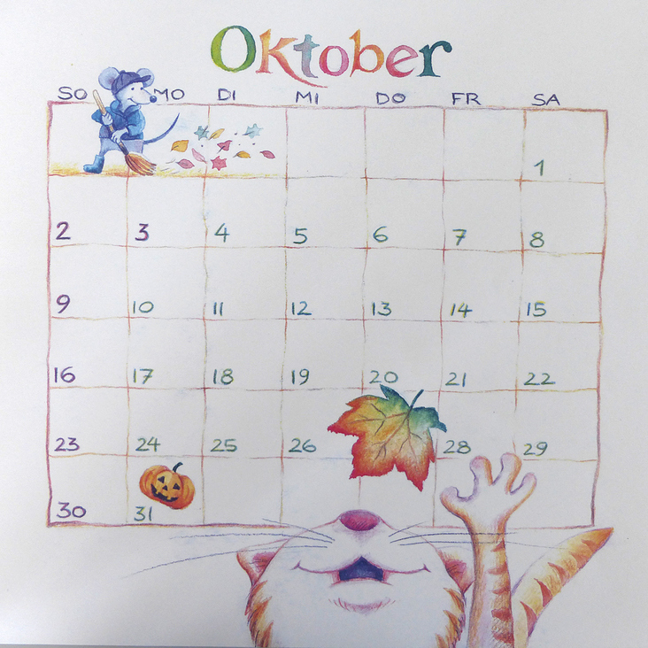 Motiv Oktober für Kalender