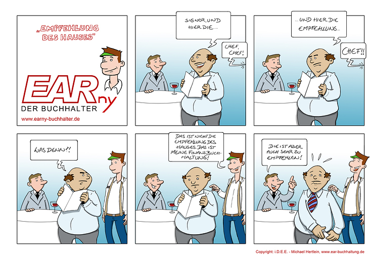 EARny – Comic für einen Buchhaltungsservice