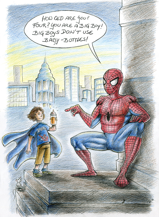 Spiderman – weg von der Flasche