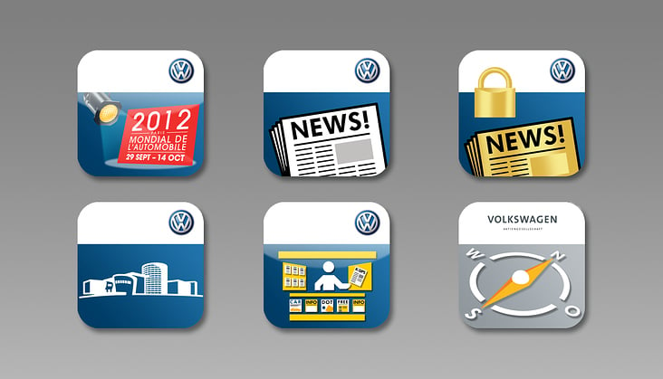 Icons für Volkswagen Apps