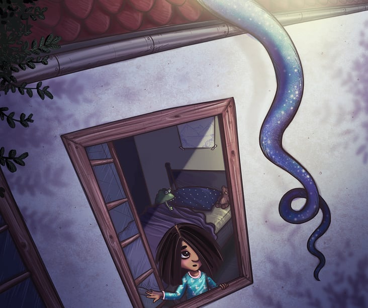 Illustration aus dem Buch „Azul – Ein Drachen-Abenteuer“