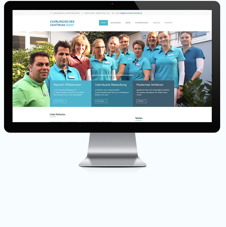 Website relaunch – neumuenster-chirurgie.de