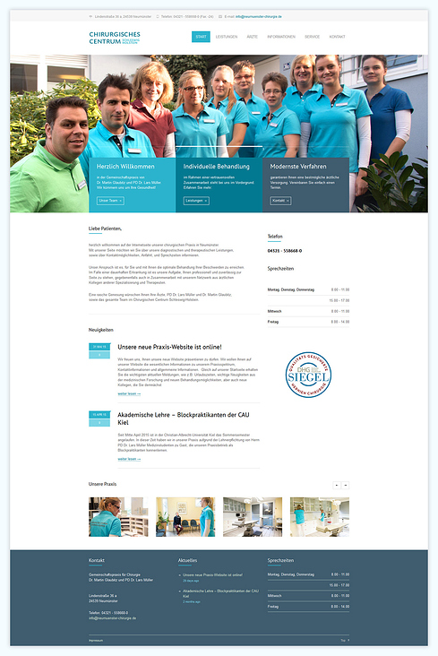 Website relaunch – neumuenster-chirurgie.de