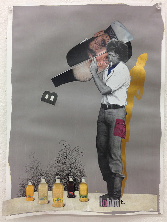 Der Weg lohnt sich, 2016, Acryl, Collage auf Papier