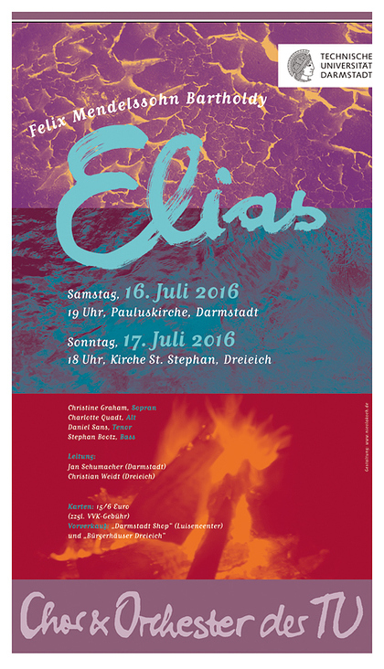 Plakat für ein Konzert des Chors der TU Darmstadt