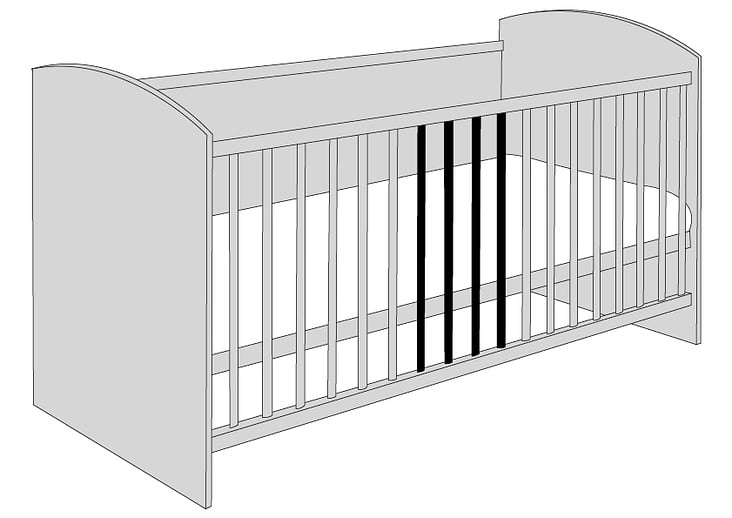 Vektorgrafik zum Gitterbett