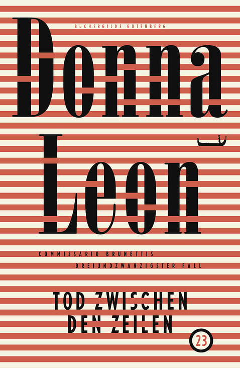 Cover zu „Tod zwischen den Zeilen“ von Donna Leon, Büchergilde Gutenberg / 2016