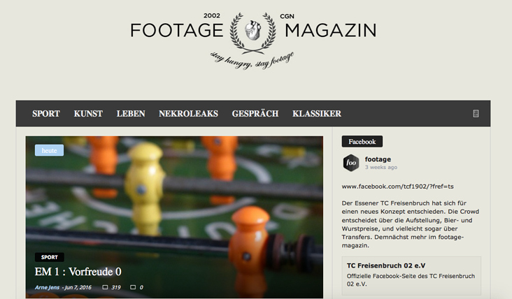 footage Magazin – Content