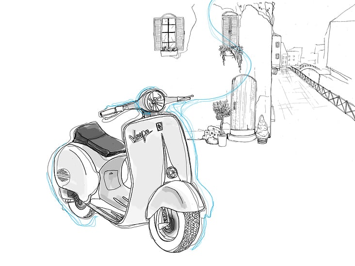 Illustration für italienische Menükarte