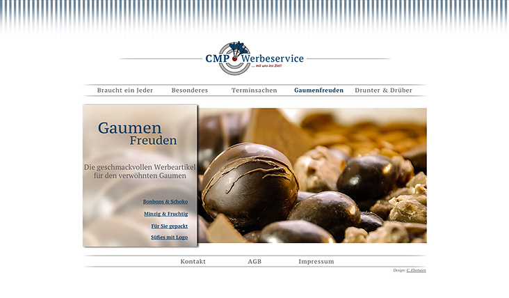 Webdesign www.cmp-bremen.de – Screendesign und Umsetzung mit SEO