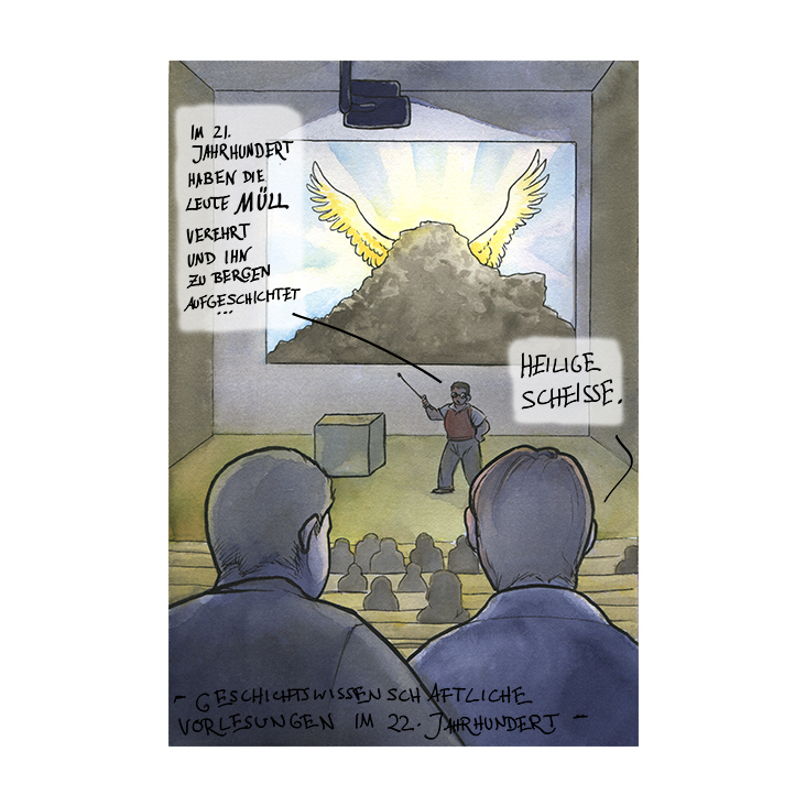 Karikatur: Hörsaal der Zukunft