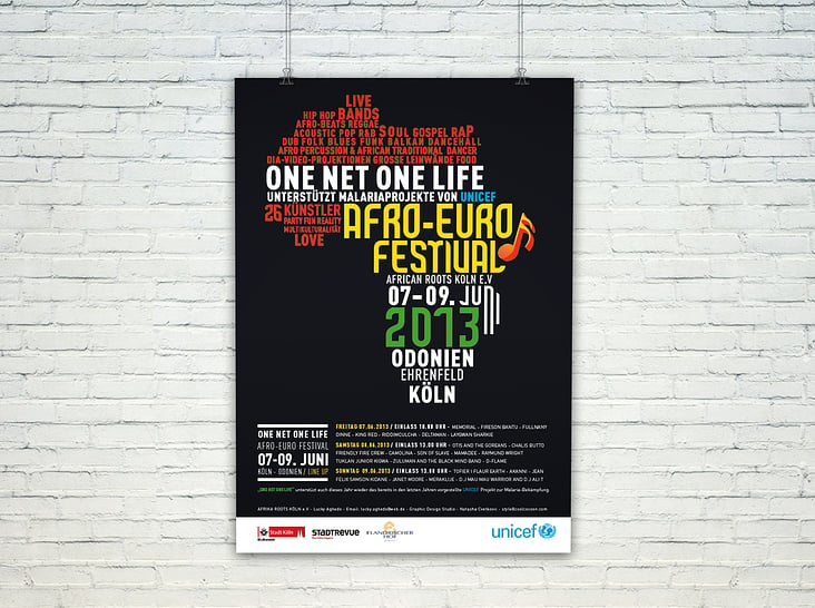 Afro Euro Festival – Poster Design und Schriftentwicklung