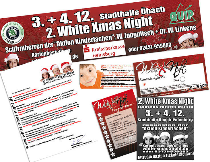 White Xmas Night – Logo, Eventplanung, Flyer, Anzeigen, Banner, Radiospots, Fotos, Pressearbeit
