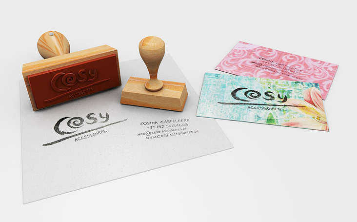 Cosy Accessoires / Stempel und Visitenkarten