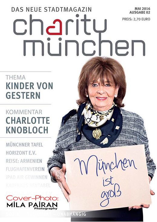 Charlotte Knobloch bei Mila Pairan für Magazin „Charity München“