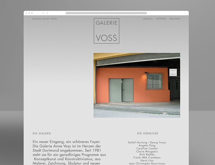 Galerie Anne Voss — Website