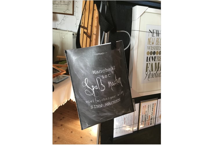 Tasche oder Shopper im Chalkboard Design / Tafelbild-Design