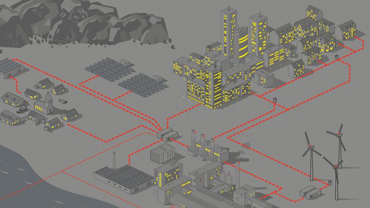 isometrie eines Smart Grid. Kunde: eon