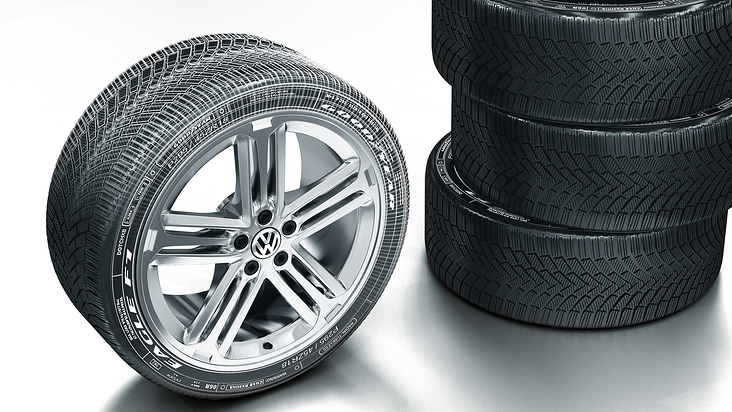 made in Blender – Continental Winter Tire with wrong Sidewall :-)