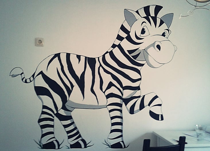 Zebra – Wandmalerei