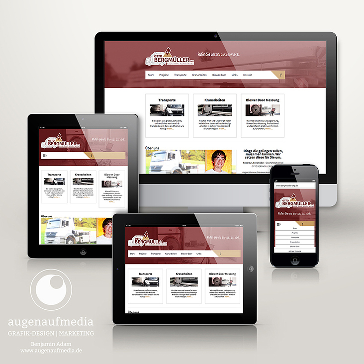 Website Otto Bergmüller OHG (Responsive)