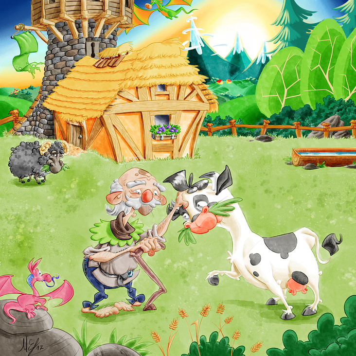 Kinderbuch-Illustration – Ritter Kuhnibert