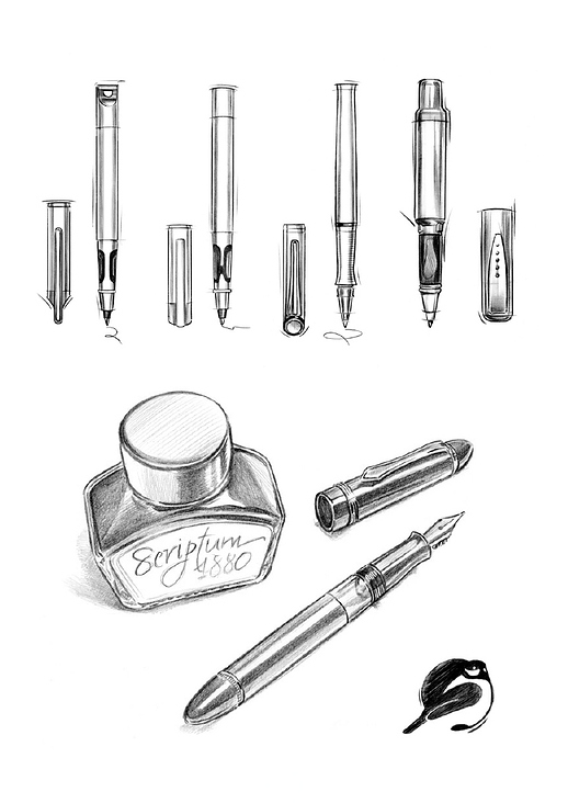 Produkt Scribble / Auftragsarbeit für eine Stifte-Manufaktur