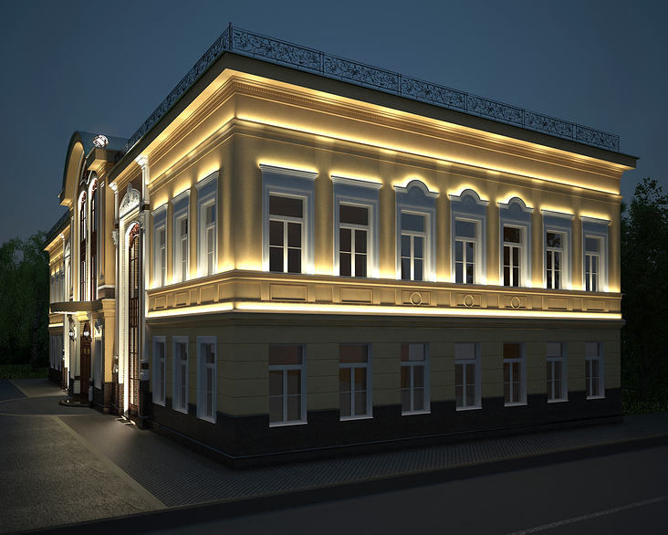 Fassadenbeleuchtung | Bürogebäude YAKIMANKA | Moskau | Russland