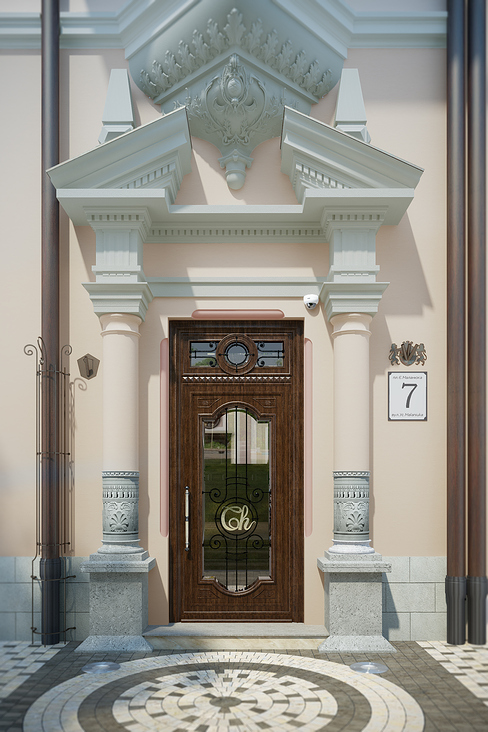 Dekorelementen für Außentür | Hotel CHOPIN | Lemberg | Ukraine