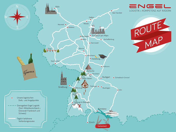Engel Logistik GmbH & Co. KG Route Map