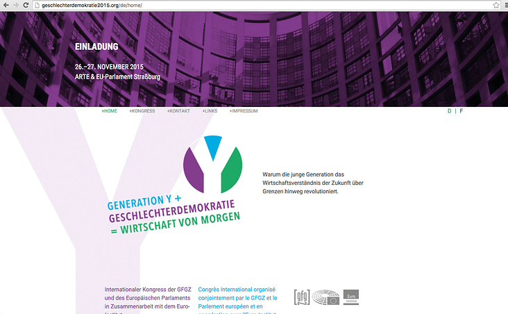 Website Genderkonferenz 2016
