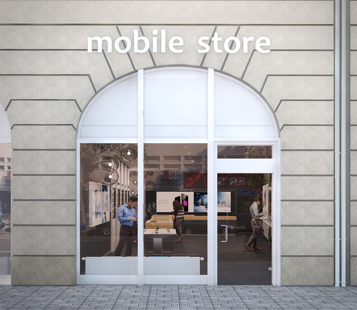 Mobile Store Gesundbrunnen – Straßen-Ansicht