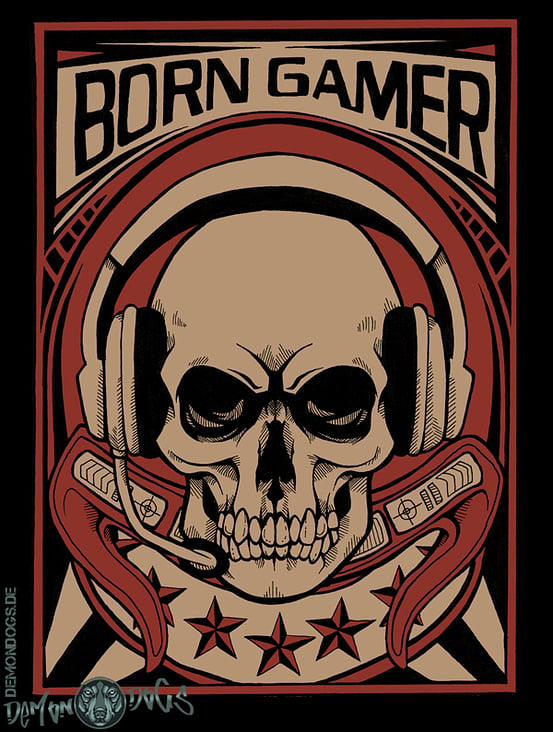 Born Gamer Skull – Shop Design – DemonDogs