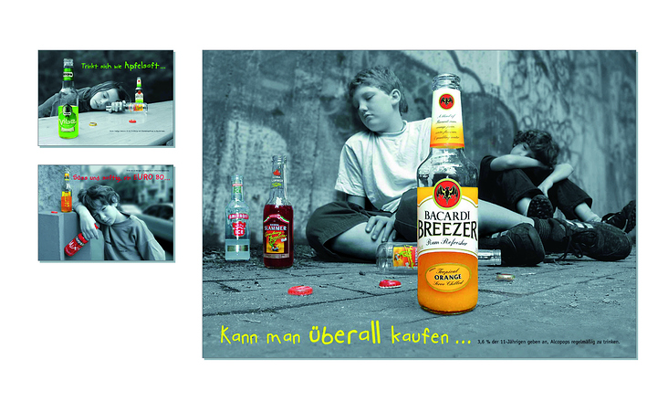 Plakate gegen Alkoholmißbrauch