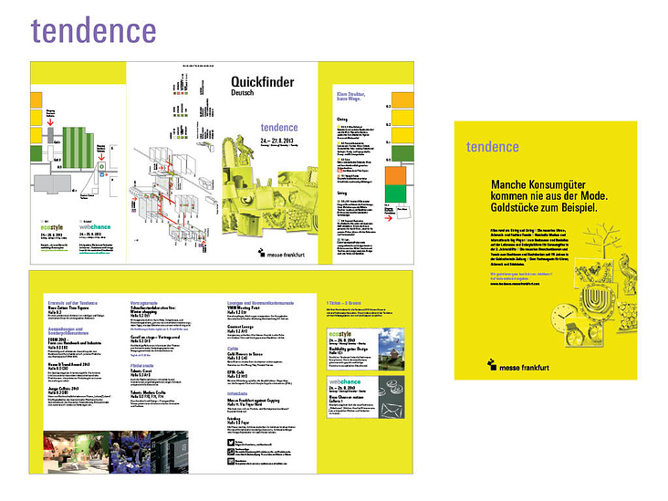 Tendence Messe Frankfurt: Kreation diverser Werbematerialien für die Tendence
