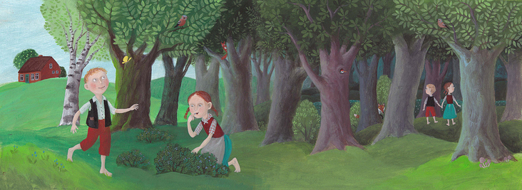 Hänsel und Gretel verliefen sich im Wald