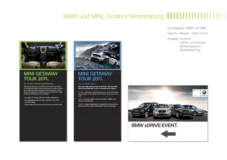 Pylone und Plakate_BMW und MINI