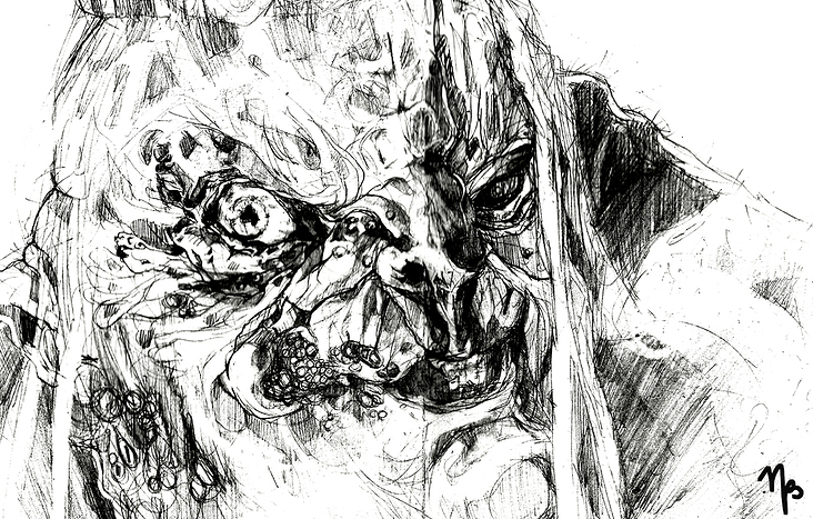 Great Goblin fan art, 2015, Bleistift