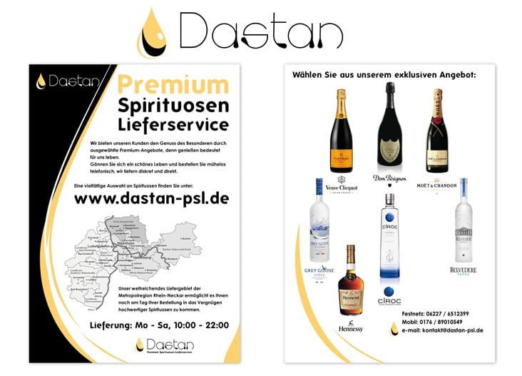 Flyer: Dastan Getränke- /Lieferservice