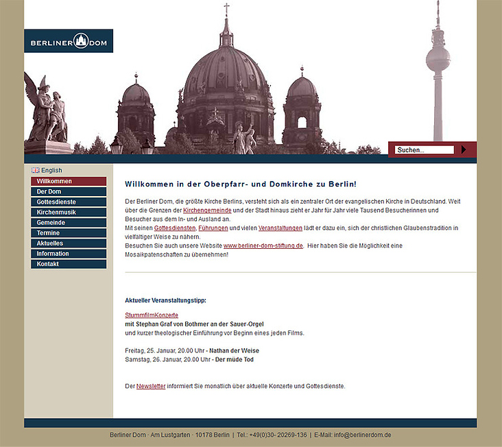 Berliner Dom Homepage