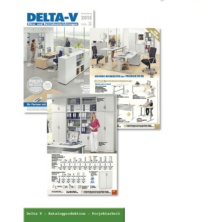 Delta V – Katalogproduktion – Freelancer – Projektabeit