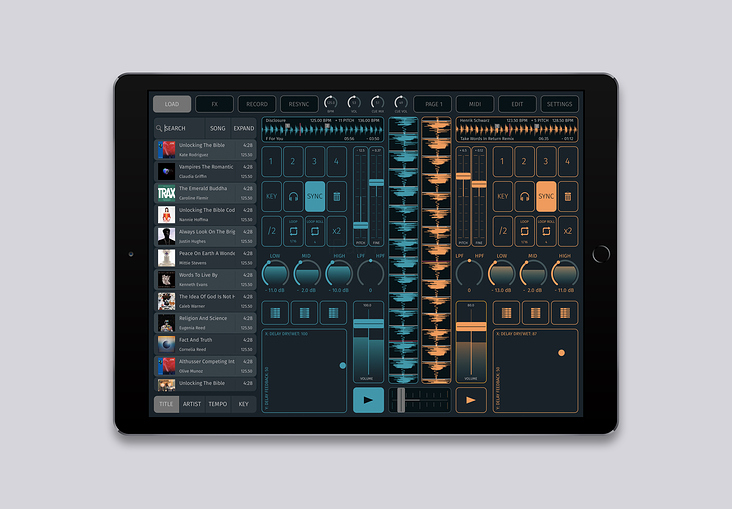 Desgin für iOS App (Soda – modulare DJ App für iPad)