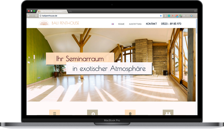 Re-Design Website for Bali Penthouse