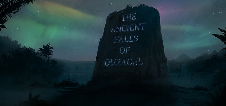 The Ancient Falls of Duracel at Night