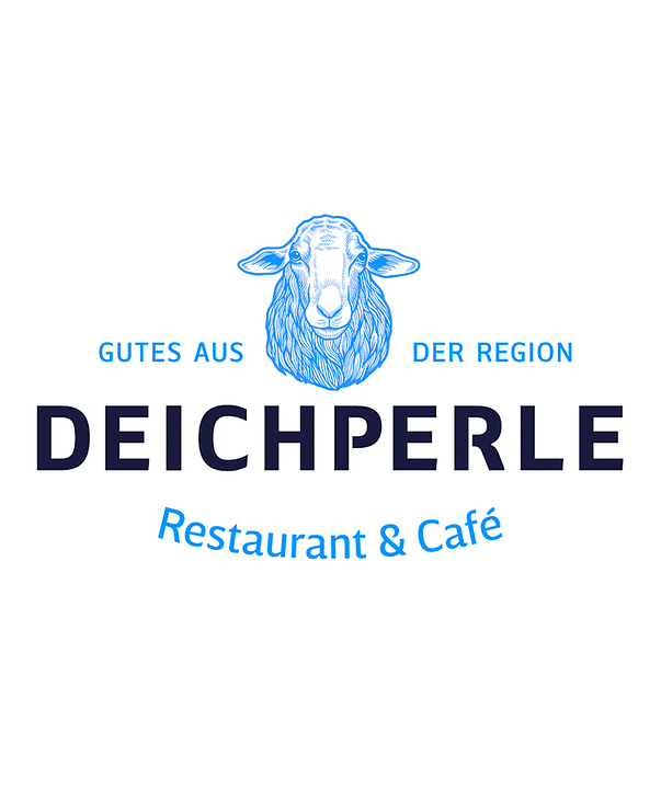 Logo-Illustration für das Restaurant Deichperle im Hotel Küstenperle, Büsum.